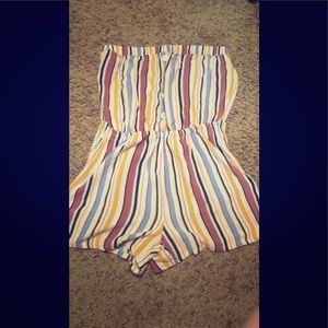 strapless romper